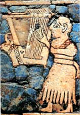 lyre player from the Mosaic Standard of UR