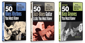 50 Blues Rhythms, 50 Jazz-Blues Licks and 50 Bass Grooves DVD