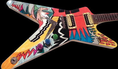 Ozzy Osbourne painted Dean ML Guitar