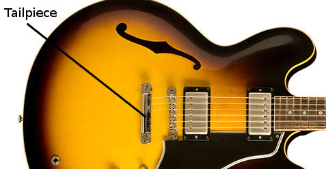 Tailpiece on a Gibson 1959 ES-335 Dot Reissue