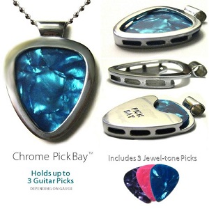 PickBay Stainless Steel Guitar Pick Holder Necklace