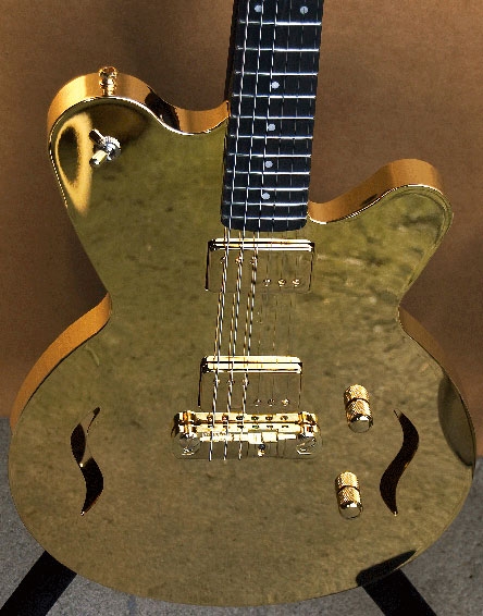 18k Gold Metal Bodied Guitar