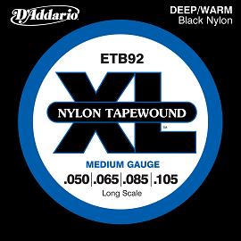 Nylon Tapewound Bass Strings from D’Addario
